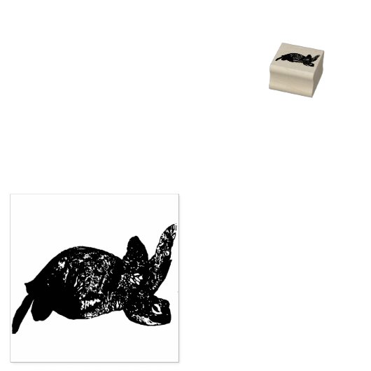 Zwemschildpad Zee Rubberstempel (Gestempeld)