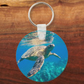 Zwemschildpad Zee Sleutelhanger (Voorkant)