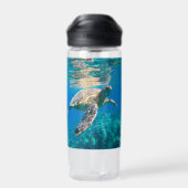 Zwemschildpad Zee Waterfles (Achterkant)