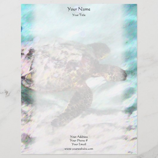 Zwemschildpadden Briefhoofd Ontwerp (Voorkant)