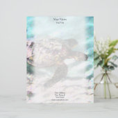 Zwemschildpadden Briefhoofd Ontwerp (Staand voorkant)