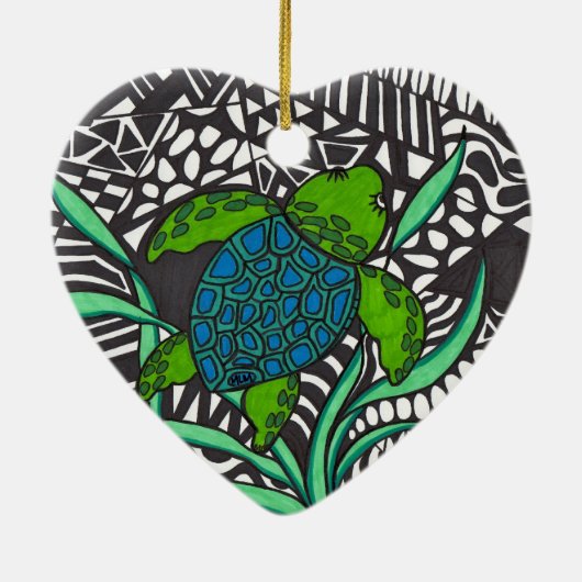 Zwemschildpadden van zee, Ornament (Achterkant)