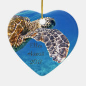 Zwemschildpadden van Zeeen van Hawaï Keramisch Ornament (Achterkant)