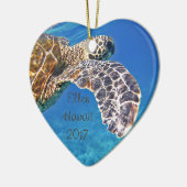 Zwemschildpadden van Zeeen van Hawaï Keramisch Ornament (Links)