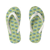 zwemschildpadpatroon kinder teenslippers (Voetbed)