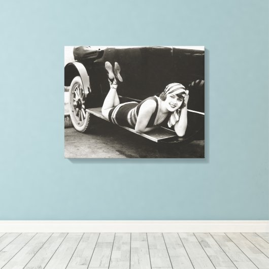 Zwemschoonheid, 1918 canvas afdruk (Insitu (Houten vloer))