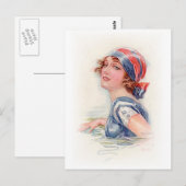 Zwemschoonheid (2) briefkaart (Voorkant / Achterkant)