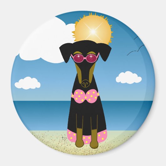 Zwemschoonheid Magneet (Voorkant)