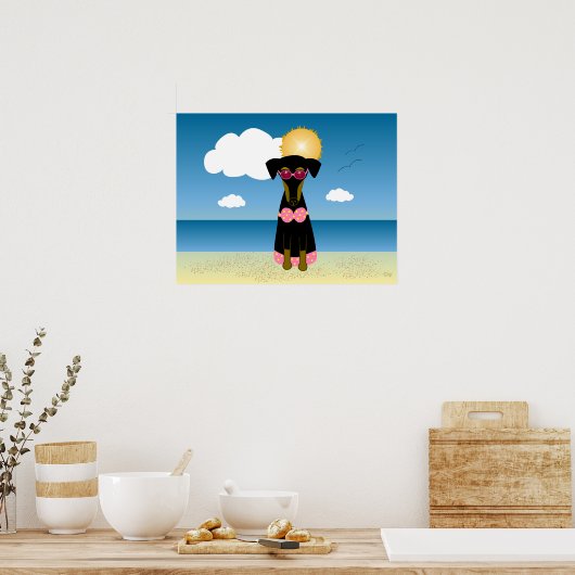 Zwemschoonheid Poster (Keuken)