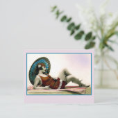 Zwemschoonheid uit 1920, flauwmeisje briefkaart (Staand voorkant)