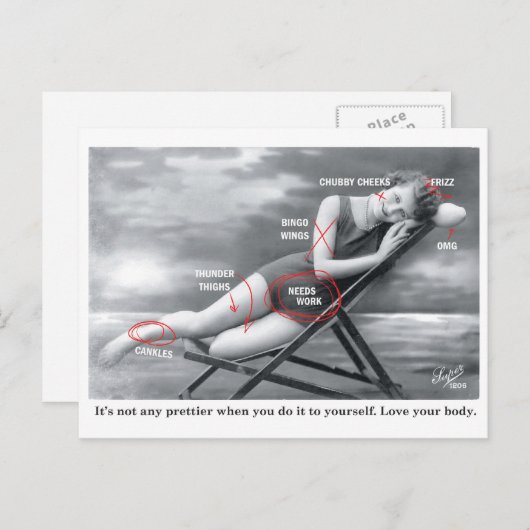 ZwemschoonheidsBriefkaart Briefkaart (Voorkant / Achterkant)