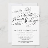 Zwemschrift in ons hart voor altijd aankondiging (Voorkant)