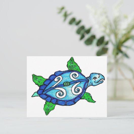 Zwemschroefturkije Briefkaart (Staand voorkant)