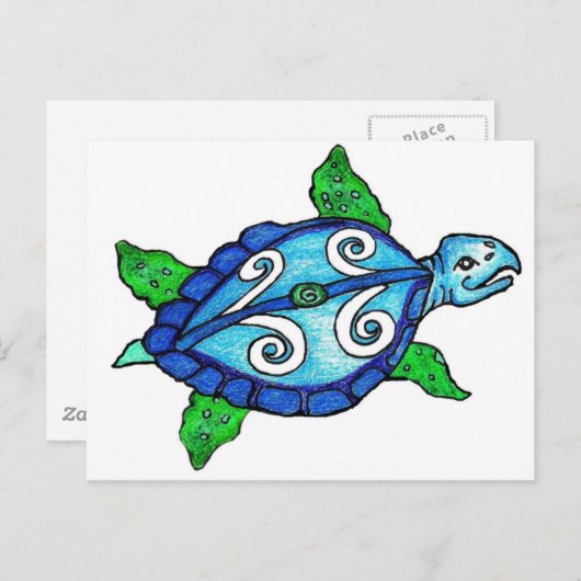 Zwemschroefturkije Briefkaart (Voorkant / Achterkant)