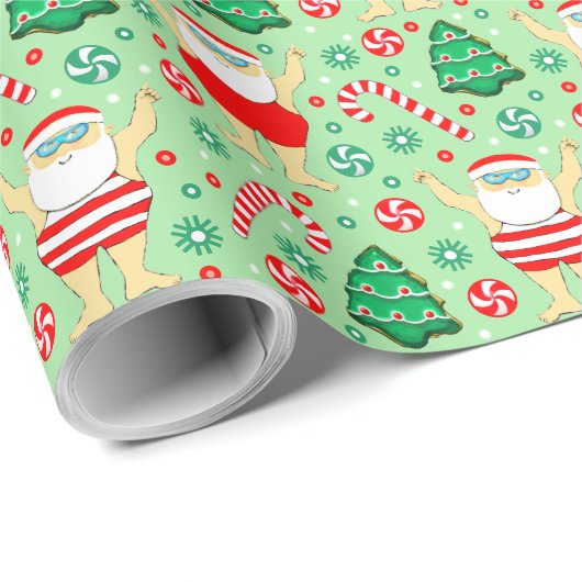 Zwemspapier voor kerstcadeaus cadeaupapier (Rol Hoek)