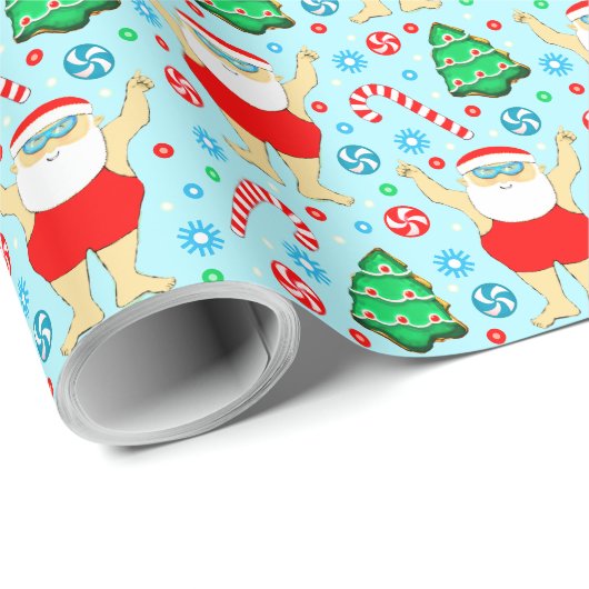 Zwemspapier voor Kerstcadeaus Cadeaupapier (Rol Hoek)