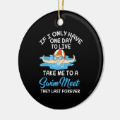 Zwemsport Gift Keramisch Ornament (Links)