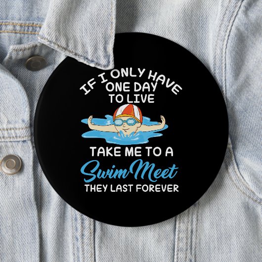 Zwemsport Gift Ronde Button 6,0 Cm (In situ)