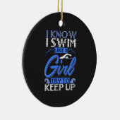 Zwemsport zwemmen Gift Keramisch Ornament (Rechts)
