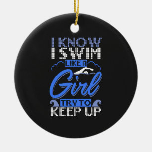 Zwemsport zwemmen Gift Keramisch Ornament