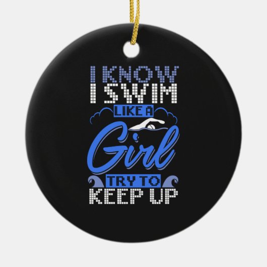 Zwemsport zwemmen Gift Keramisch Ornament (Voorkant)