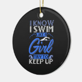 Zwemsport zwemmen Gift Keramisch Ornament (Links)