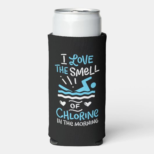 Zwemsport zwemmen Gift Seltzer Blikjeskoeler (Seltzer Voorkant)