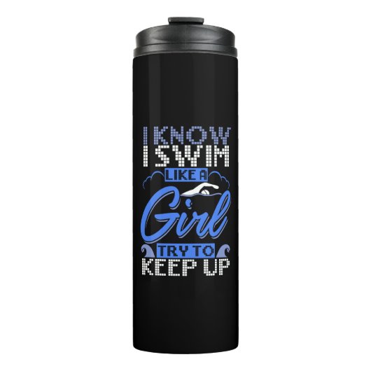 Zwemsport zwemmen Gift Thermosbeker (Voorkant)