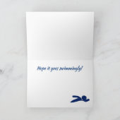 Zwemsportontwerp 'Birthday'-Kaart Kaart (Binnen)