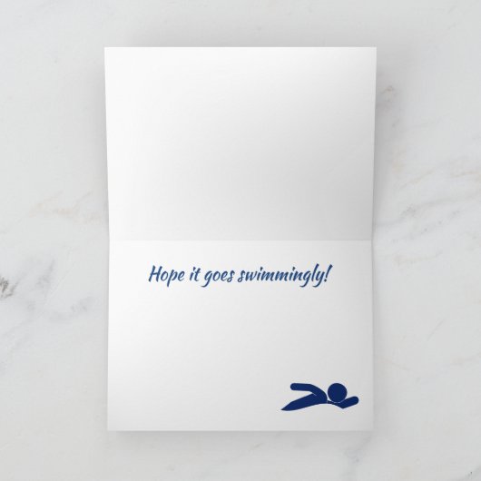 Zwemsportontwerp 'Birthday'-Kaart Kaart (Binnen)