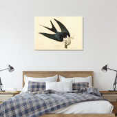 ZwemstaartHawk - Amerikaanse vogels van Audubon Canvas Afdruk (Insitu (Slaapkamer))