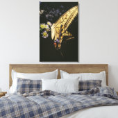 Zwemstaartje Butterfly op bloem, dichtbij Canvas Afdruk (Insitu (Slaapkamer))