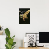 Zwemstaartje Butterfly op bloem, dichtbij Poster (Thuiskantoor)