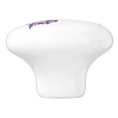 Zwemstaartvlinder paarse inkt kunstdeurknop keramische knop (Zijkant)