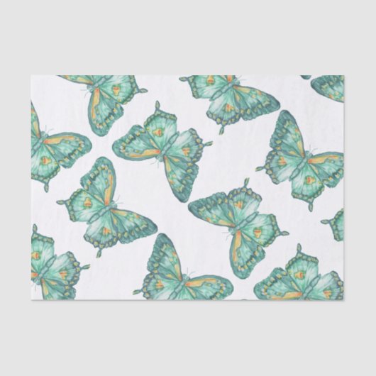 Zwemstaartvlinderontwerp op tissuepapier (Voorkant)