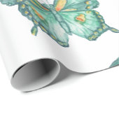 Zwemstaartvlinderontwerp op verpakkingspapier cadeaupapier (Rol Hoek)