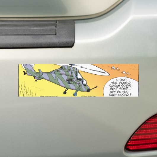 Zwemsteenden jagen Paranoia Bumpersticker (Op auto)