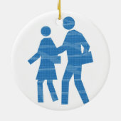Zwemsucces - warme-tijdskoeling keramisch ornament (Achterkant)