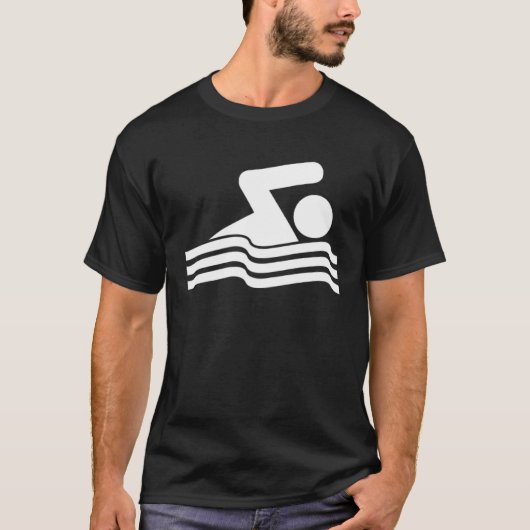 Zwemsymbool Zwemzwemmer T-shirt (Voorkant)
