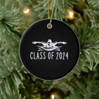 Zwemteam klasse van 2024 Zwemmer zwemmen Keramisch Ornament