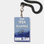 Zwemteam Noviteit Badge (Achterkant met lanyard)