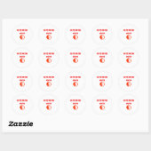 zwemteam ronde sticker (Vel)