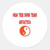 zwemteam ronde sticker (Voorkant)
