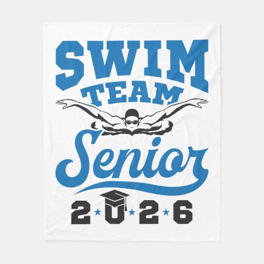 Zwemteam Senior 2026 Fleece Deken (Voorkant)
