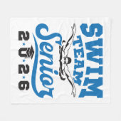 Zwemteam Senior 2026 Fleece Deken (Voorkant (Horizontaal))