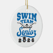 Zwemteam Senior 2026 Keramisch Ornament (Rechts)