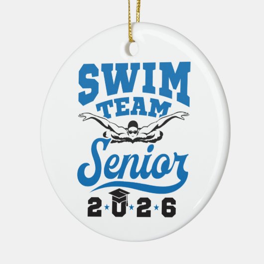 Zwemteam Senior 2026 Keramisch Ornament (Links)