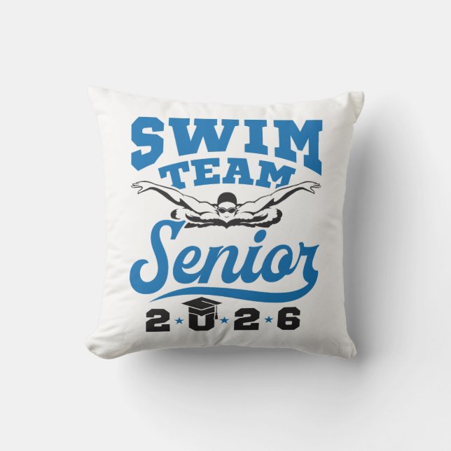Zwemteam Senior 2026 Kussen (Voorkant)