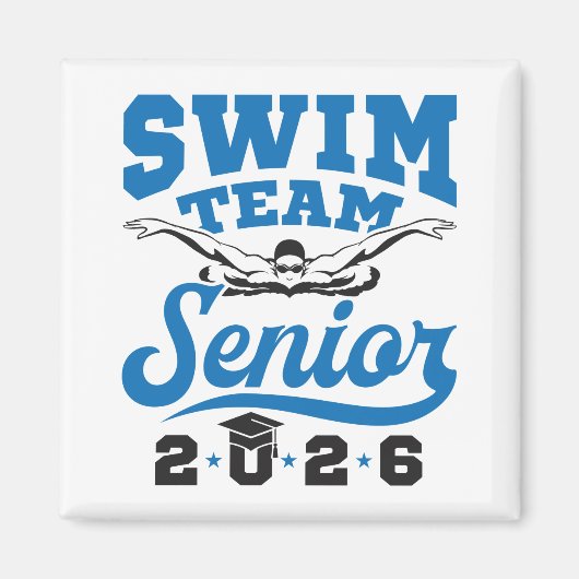 Zwemteam Senior 2026 Magneet (Voorkant)