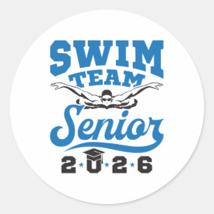 Zwemteam Senior 2026 Ronde Sticker